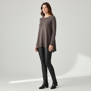 Philosophy Dane Lewis Cashmere Brown A-Line Tunic Sweater Medium M